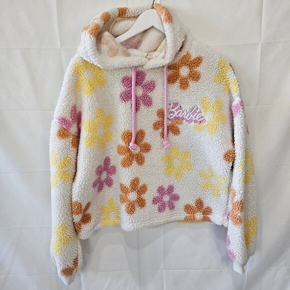 Barbie Greyson Threads Floral Sherpa Pullover Hoodie Size Medium - Picture 1 of 7